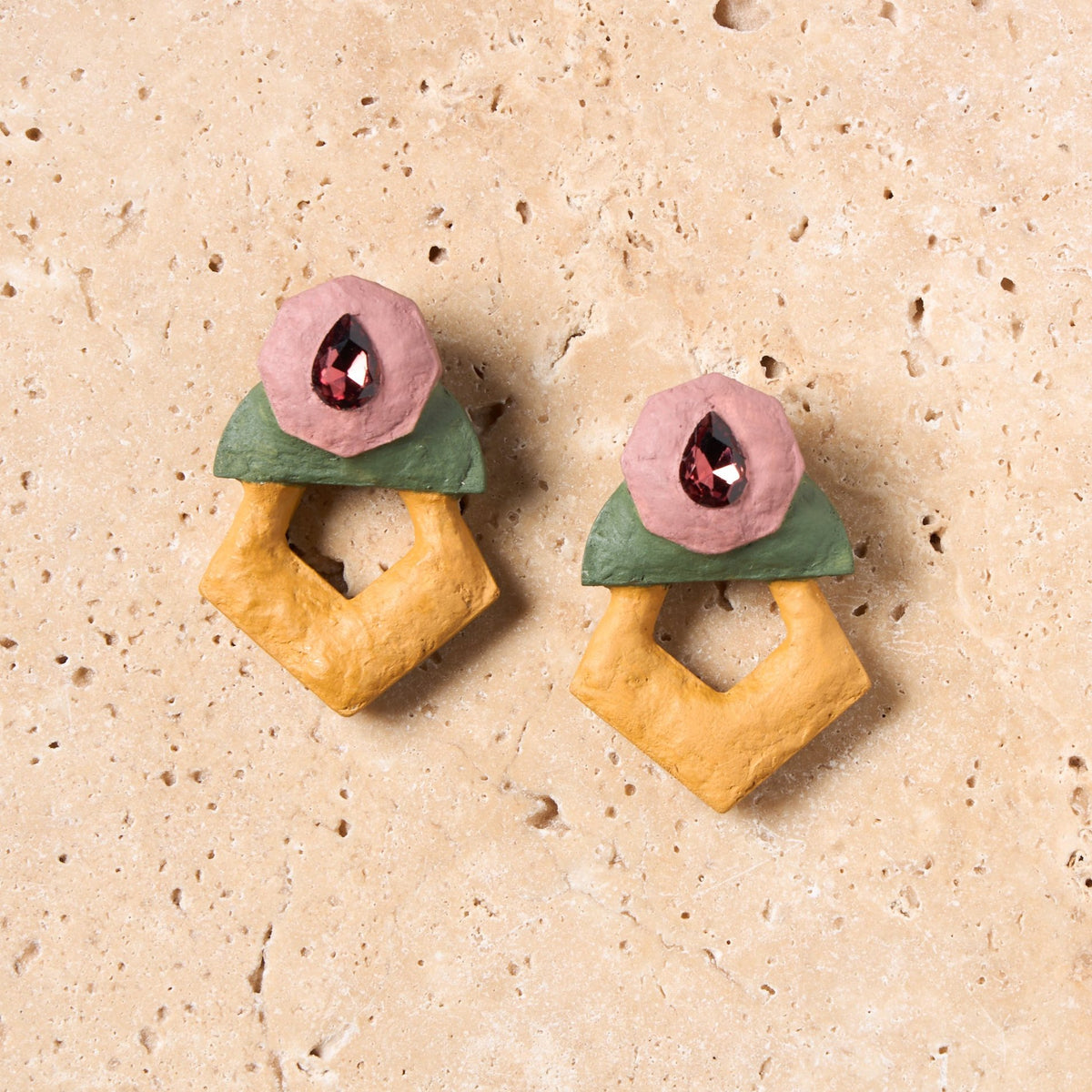 Delneshin Paper Mache Earrings