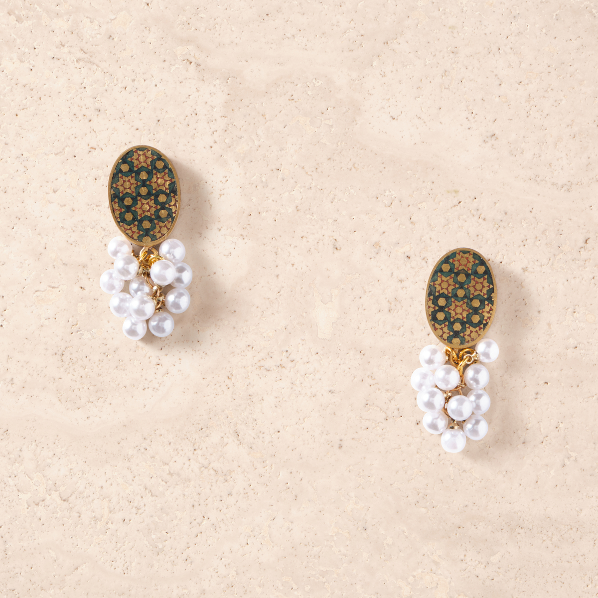 Khatam Grape Cluster Earrings
