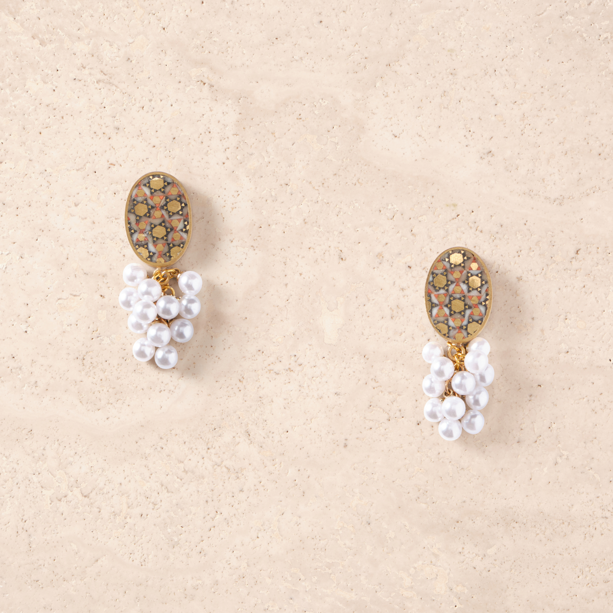 Khatam Grape Cluster Earrings