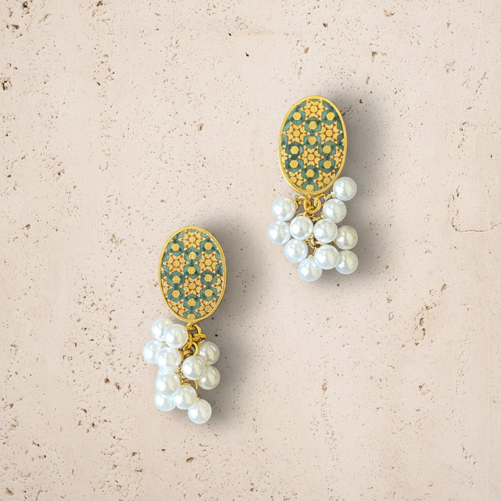 Khatam Grape Cluster Earrings
