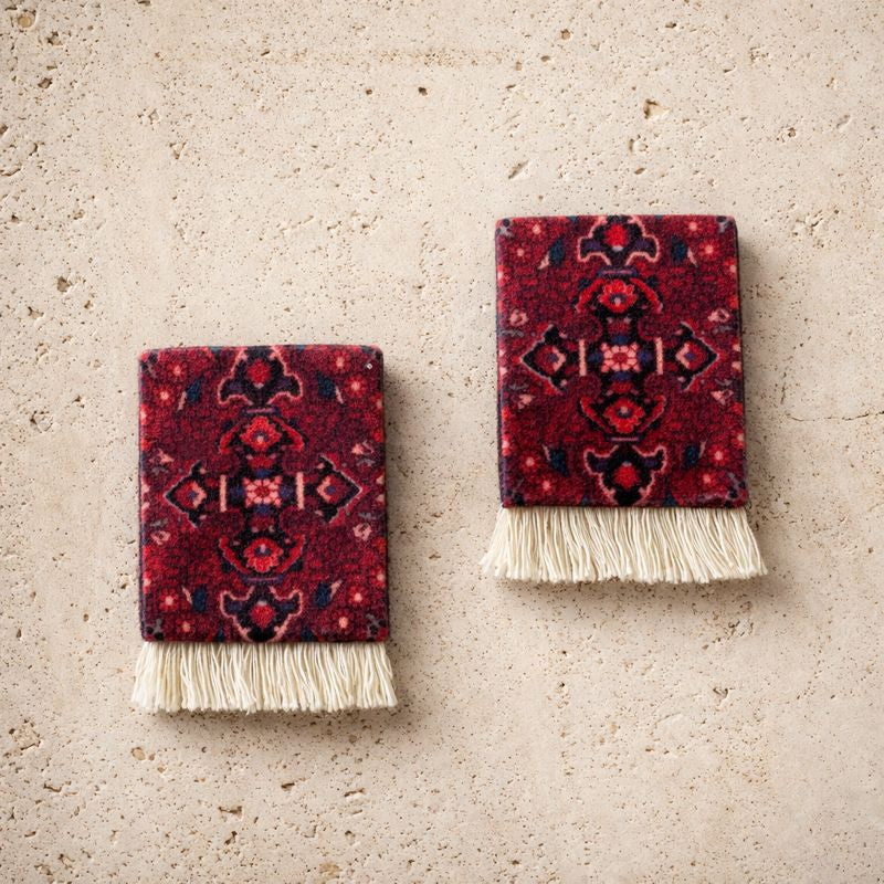 Persian Carpet Echoes Paper Mache Earrings