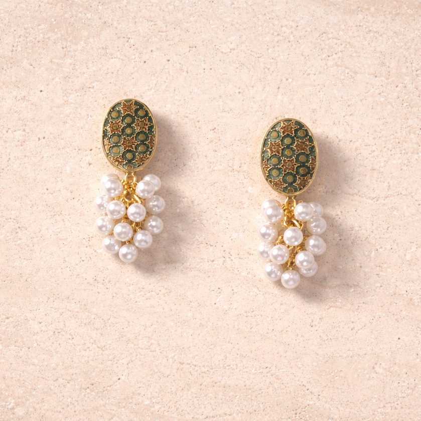 Khatam Grape Cluster Earrings