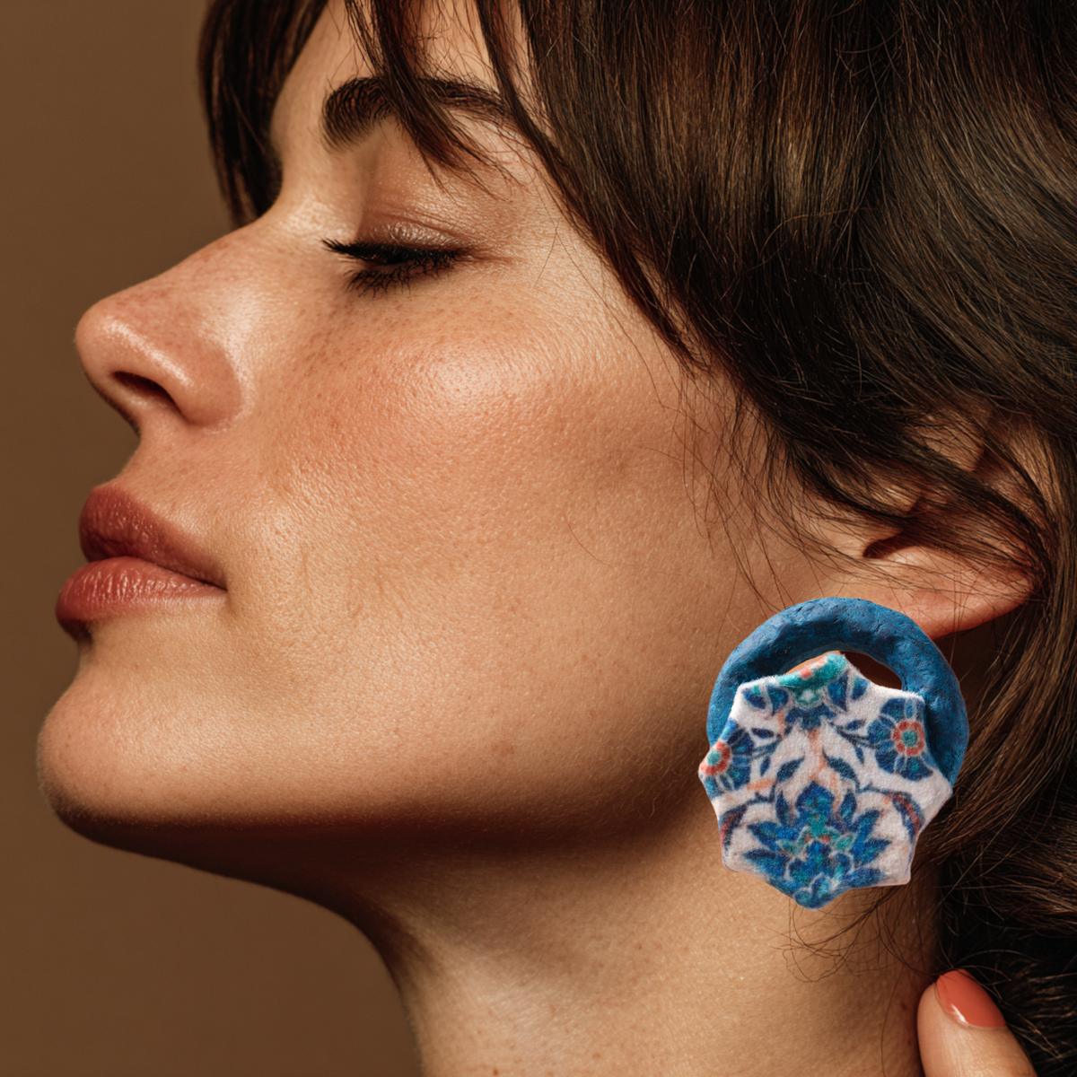 Twin Echo Blue Star Earrings