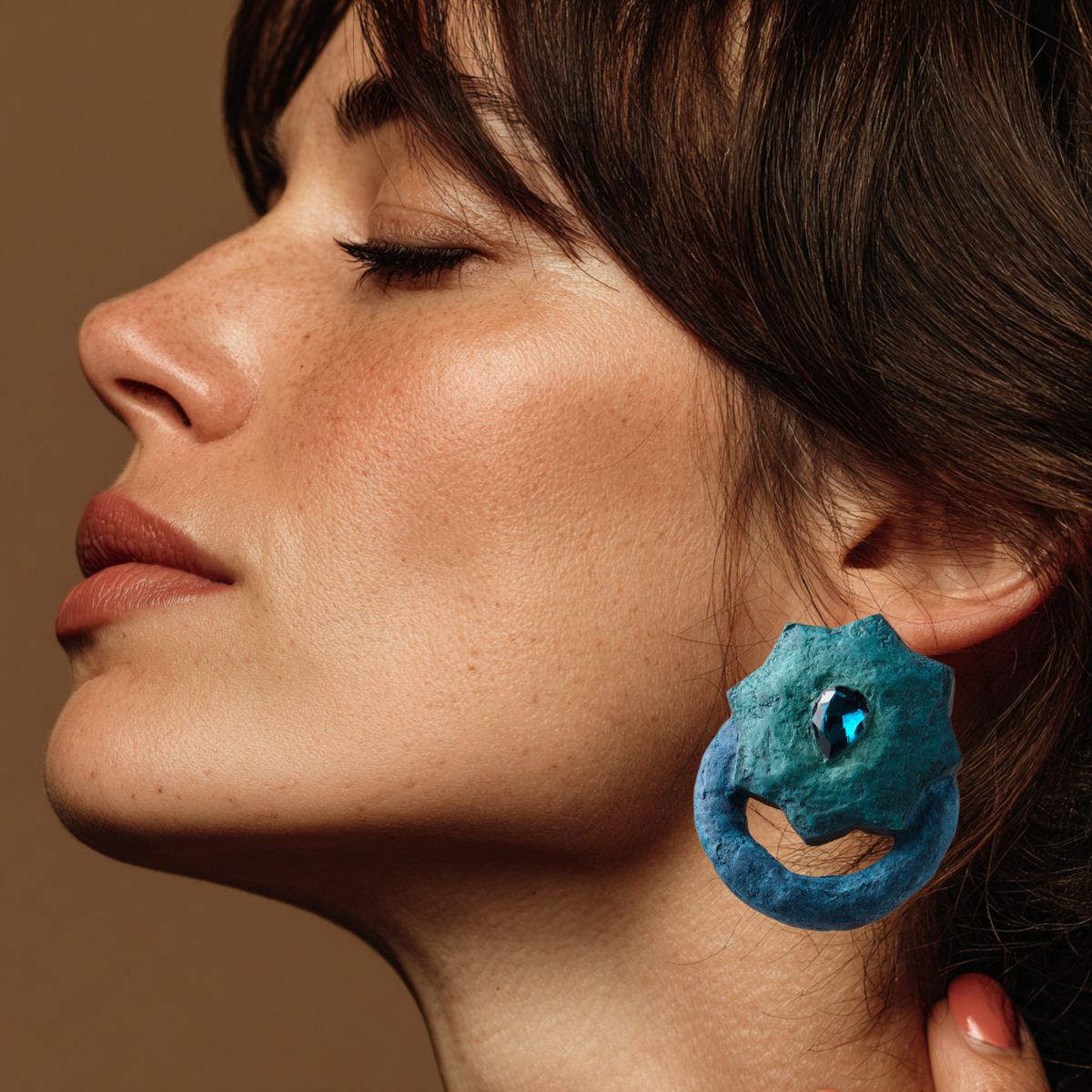 Twin Echo Blue Star Earrings