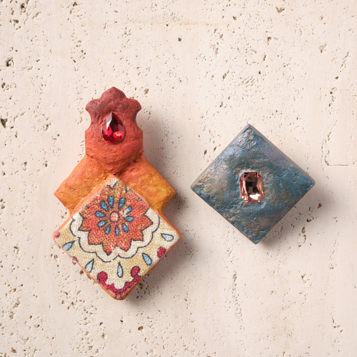 Paper Mache Asymmetrical Persian Motif