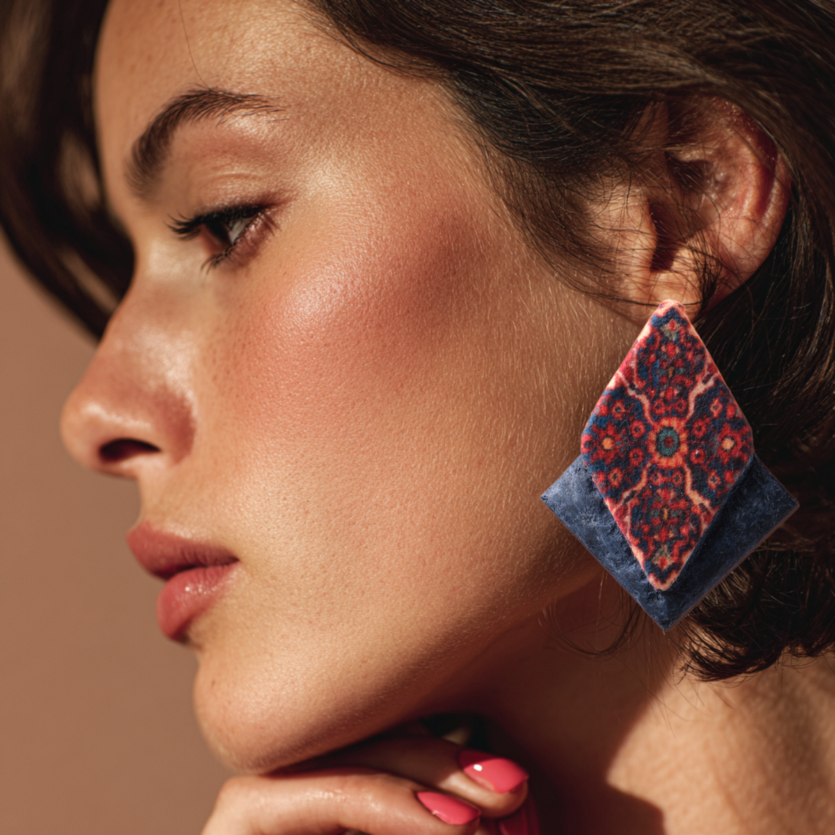 Tile Mirage Artisan Patterned Earrings