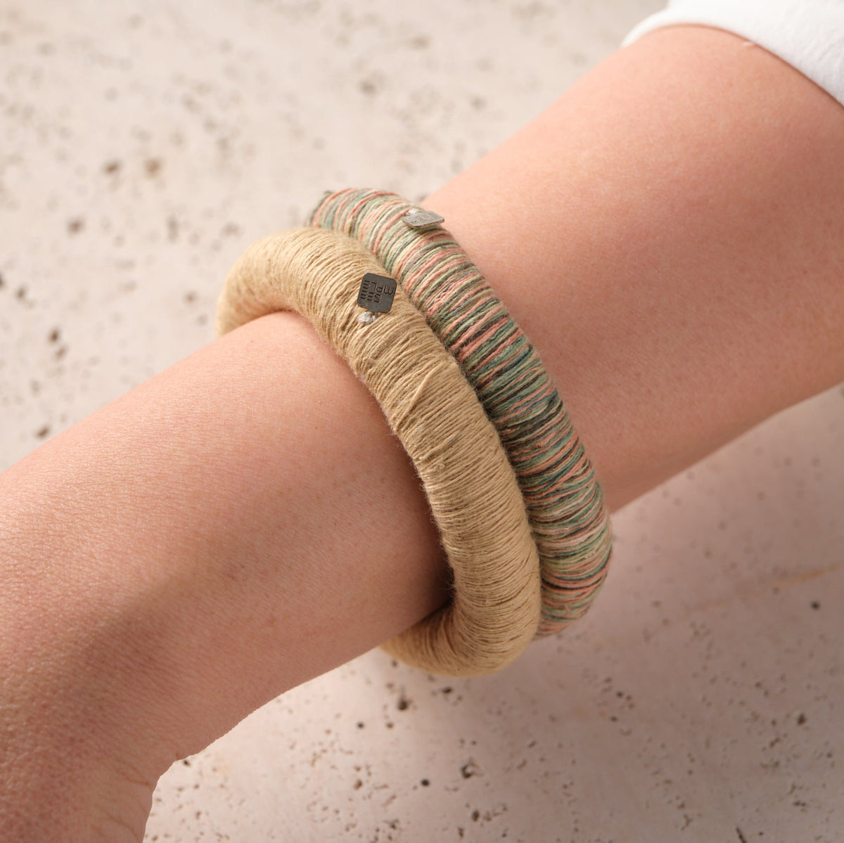 upcycled jewellery handmade bangles