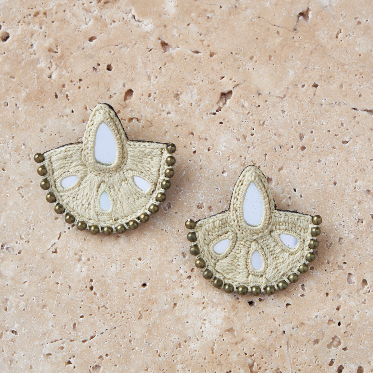 Boho Hand Embroidered Light Earrings - MIM4003