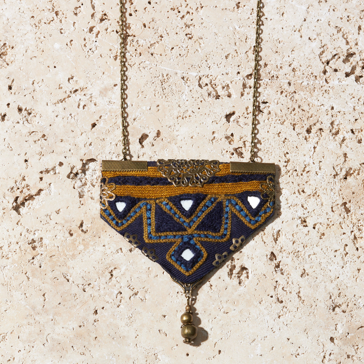 Statement Necklace Hand embroidery-MIM2635