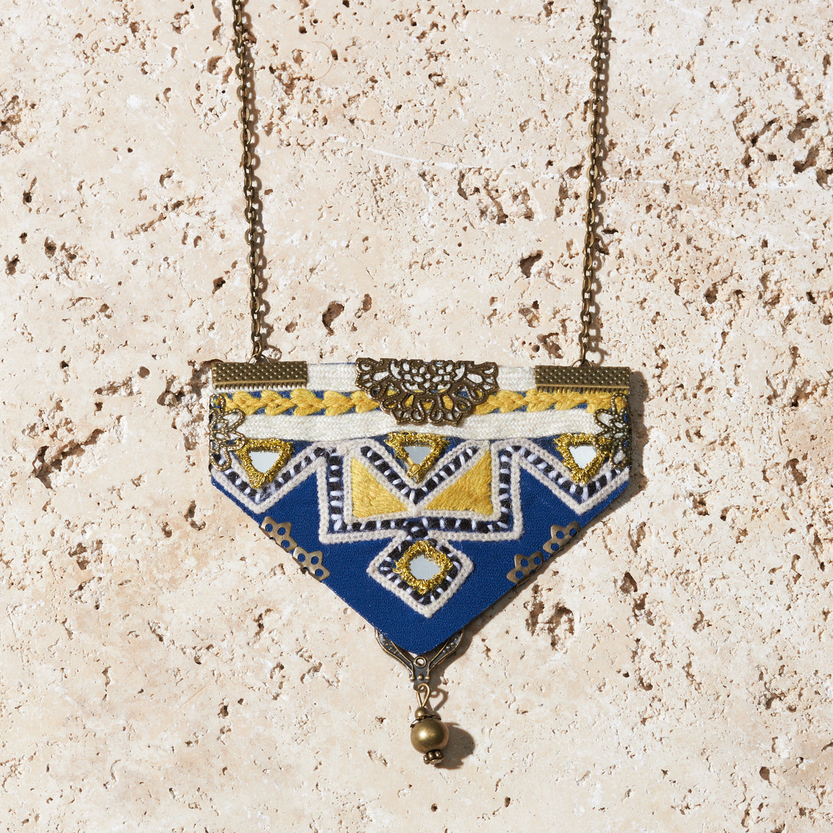 Statement Necklace Hand embroidery-MIM2636