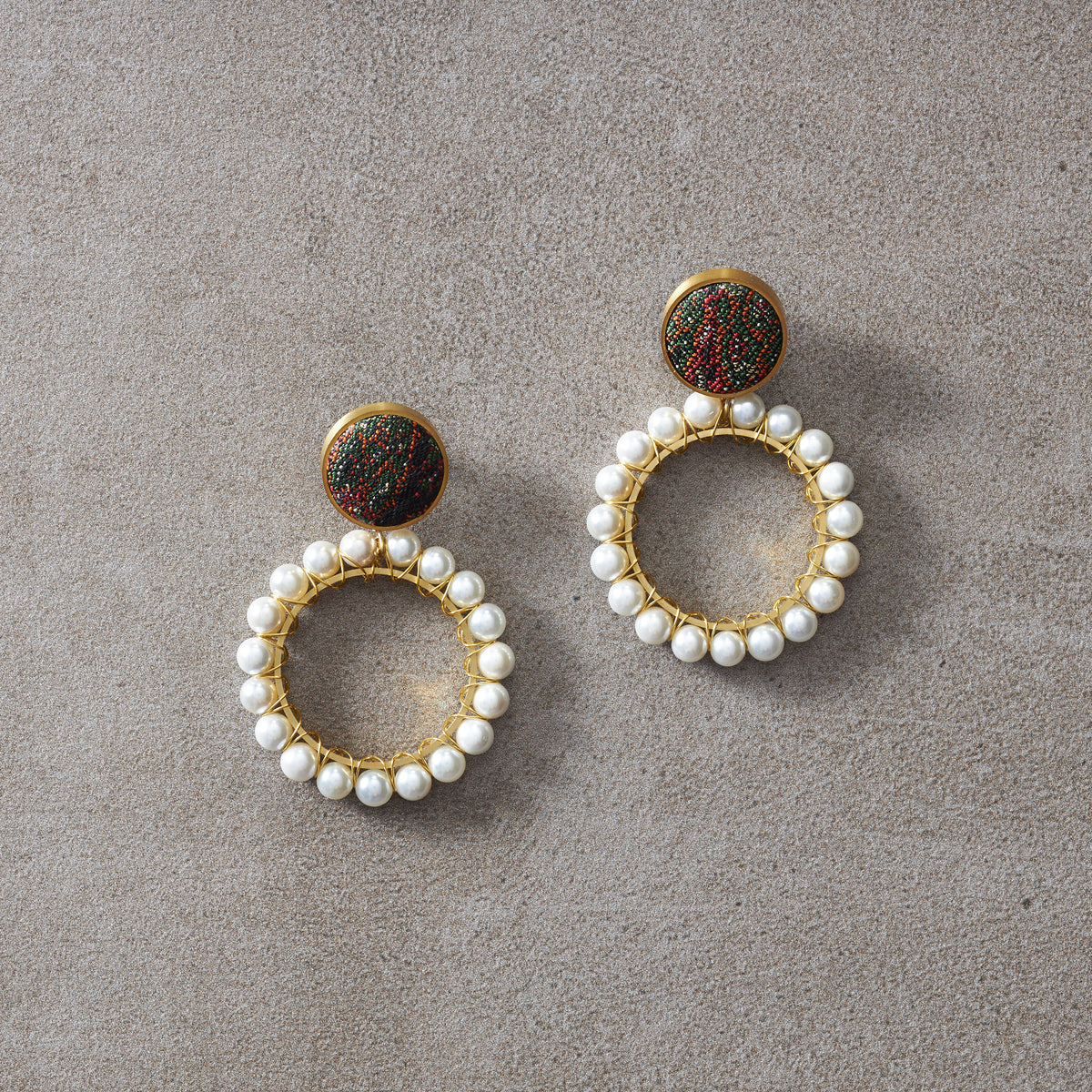Vintage inspired statement pearl earrings ZIB009