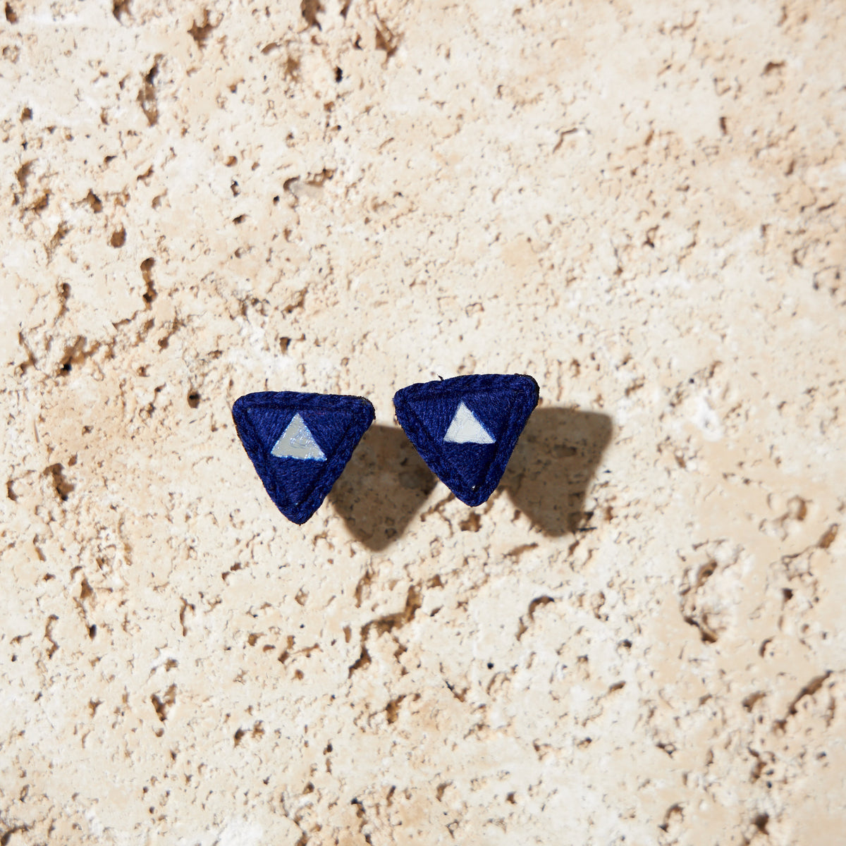 Flat Triangle Stud Earrings