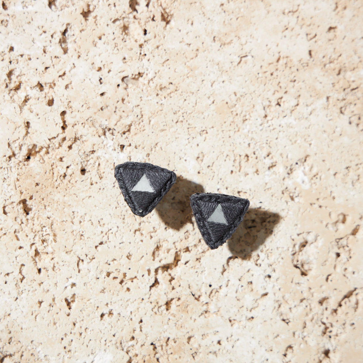 Flat Triangle Stud Earrings
