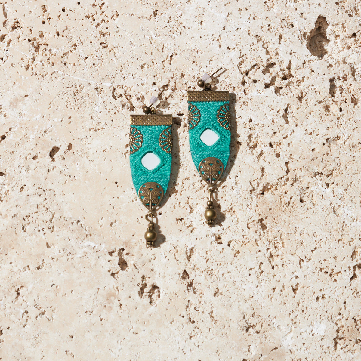 Hand Embroidered Light Earrings - MIM2571