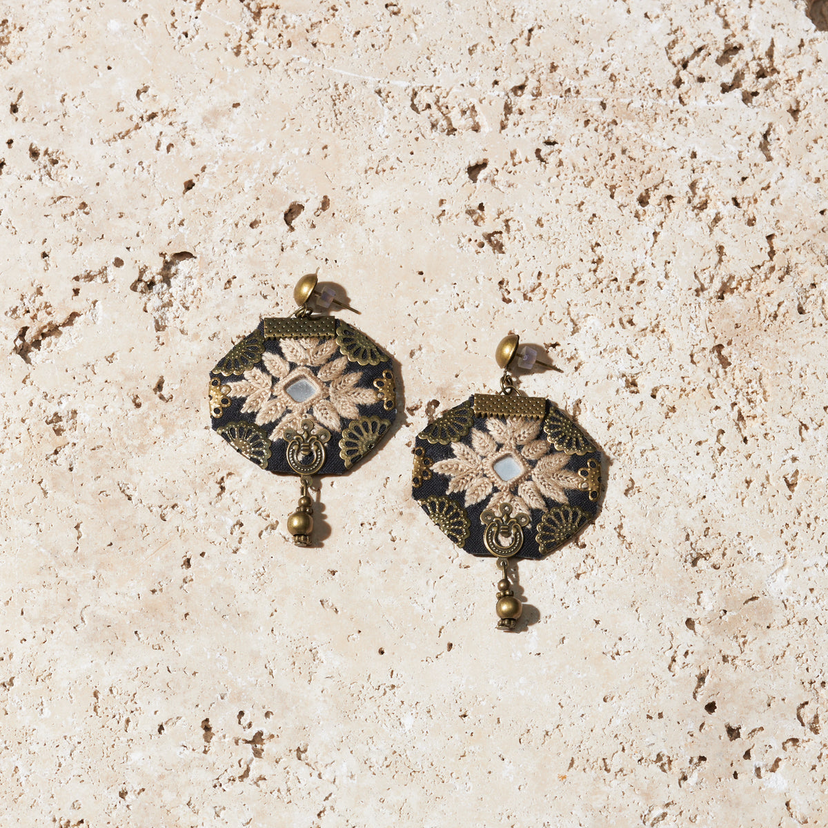 Hand Embroidered Light Earrings - MIM2608