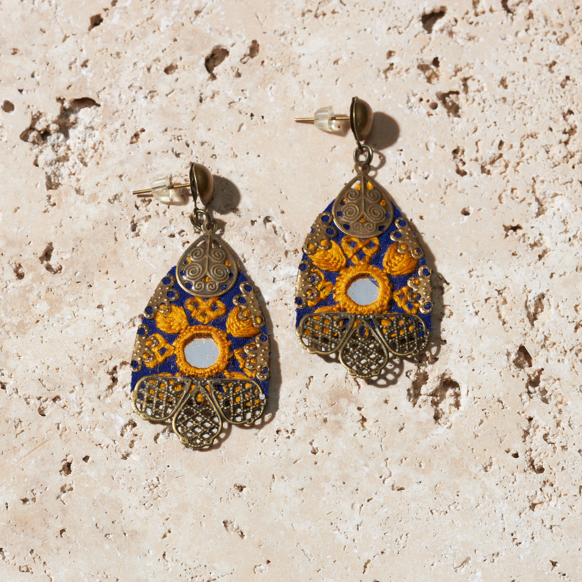 Hand Embroidered Light Earrings - MIM2613