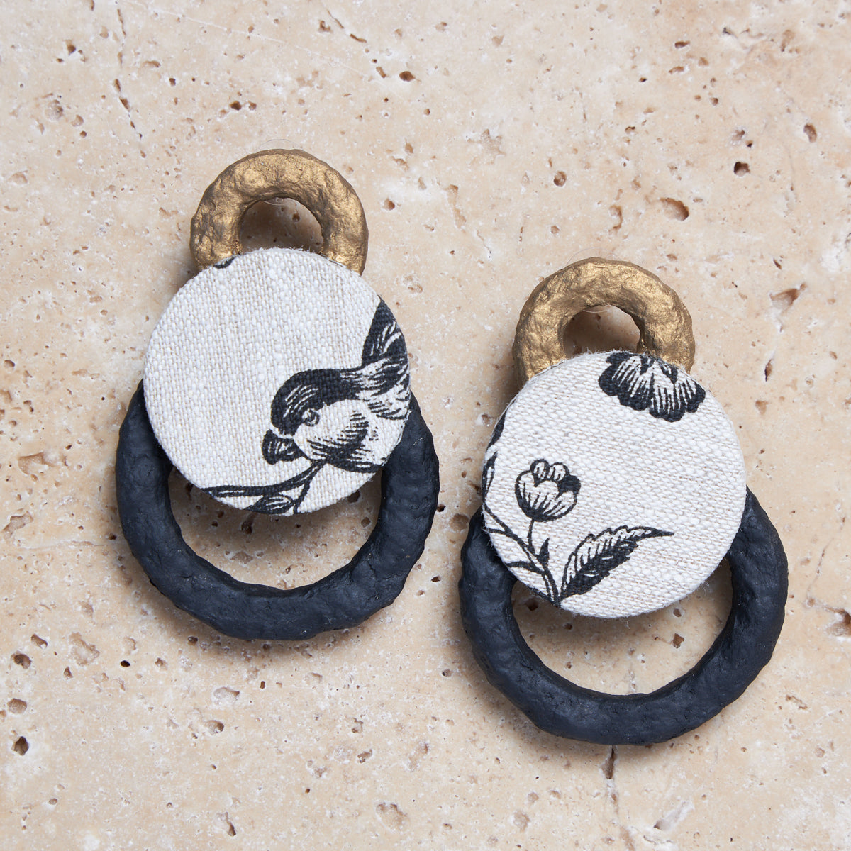 Handmade Earrings Paper Mache - Teyhoo