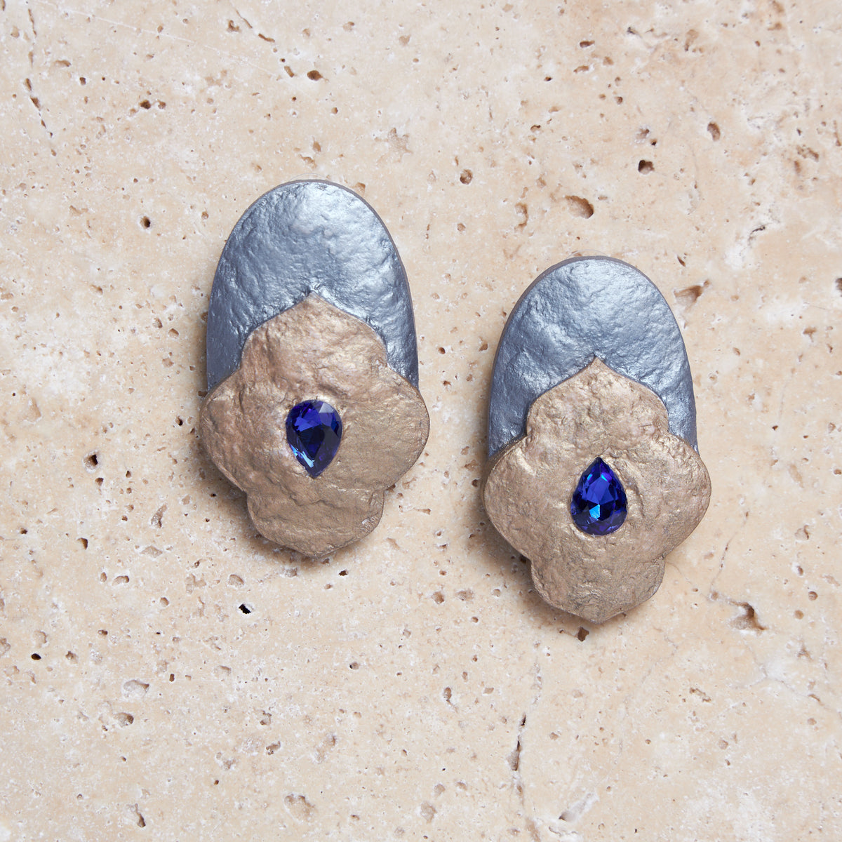 Handmade Earrings Paper Mache -Anita